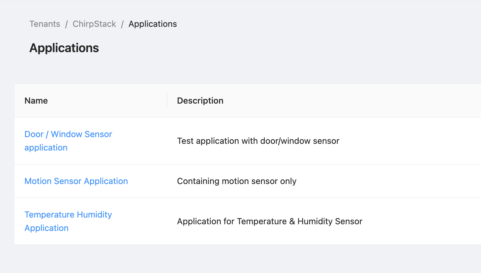 chirpstack-applications-list